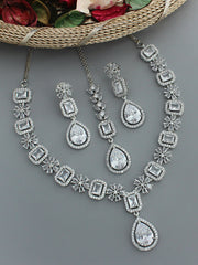 Manira Necklace Set -Silver