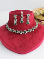 Aneri Necklace Set-Green