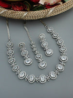 Aneri Necklace Set-Silver