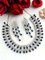 Rozina Layered Necklace Set-Blue