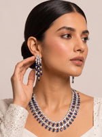 Rozina Layered Necklace Set-Blue