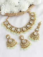 Manvika  Necklace Set-Mint Green