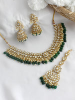 Dhwani Choker Necklace Set-Green
