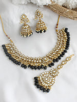 Dhwani Choker Necklace Set-Black