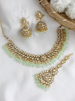 Dhwani Choker Necklace Set-Mint Green
