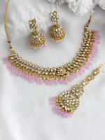 Dhwani Choker Necklace Set-Lavender