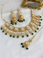 Anshika Necklace Set-Green
