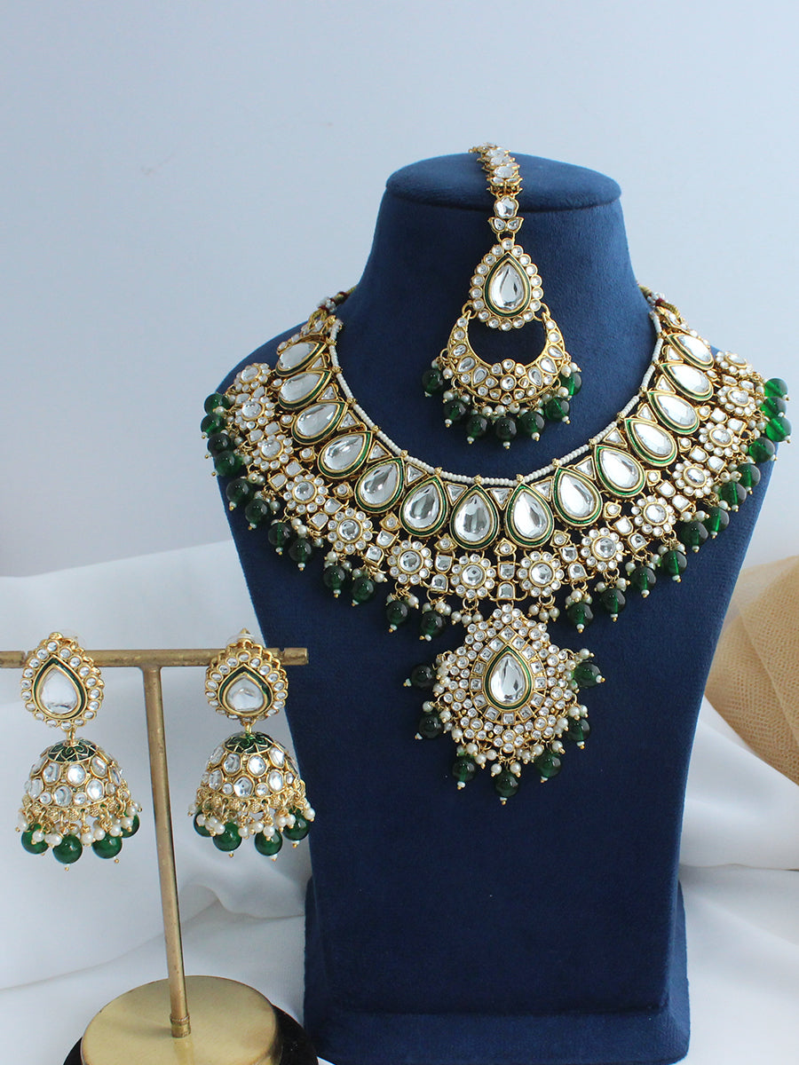 Sharvika Bib Necklace Set