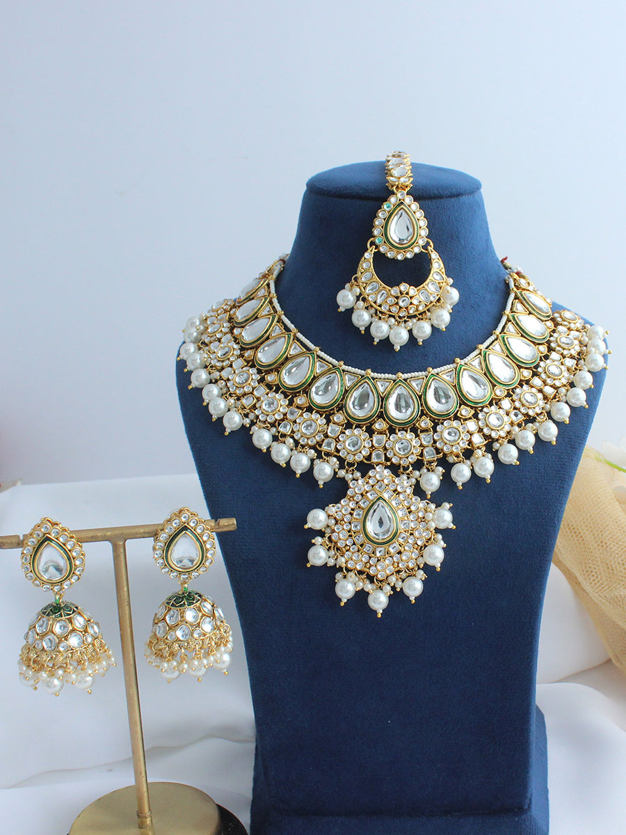Sharvika Bib Necklace Set