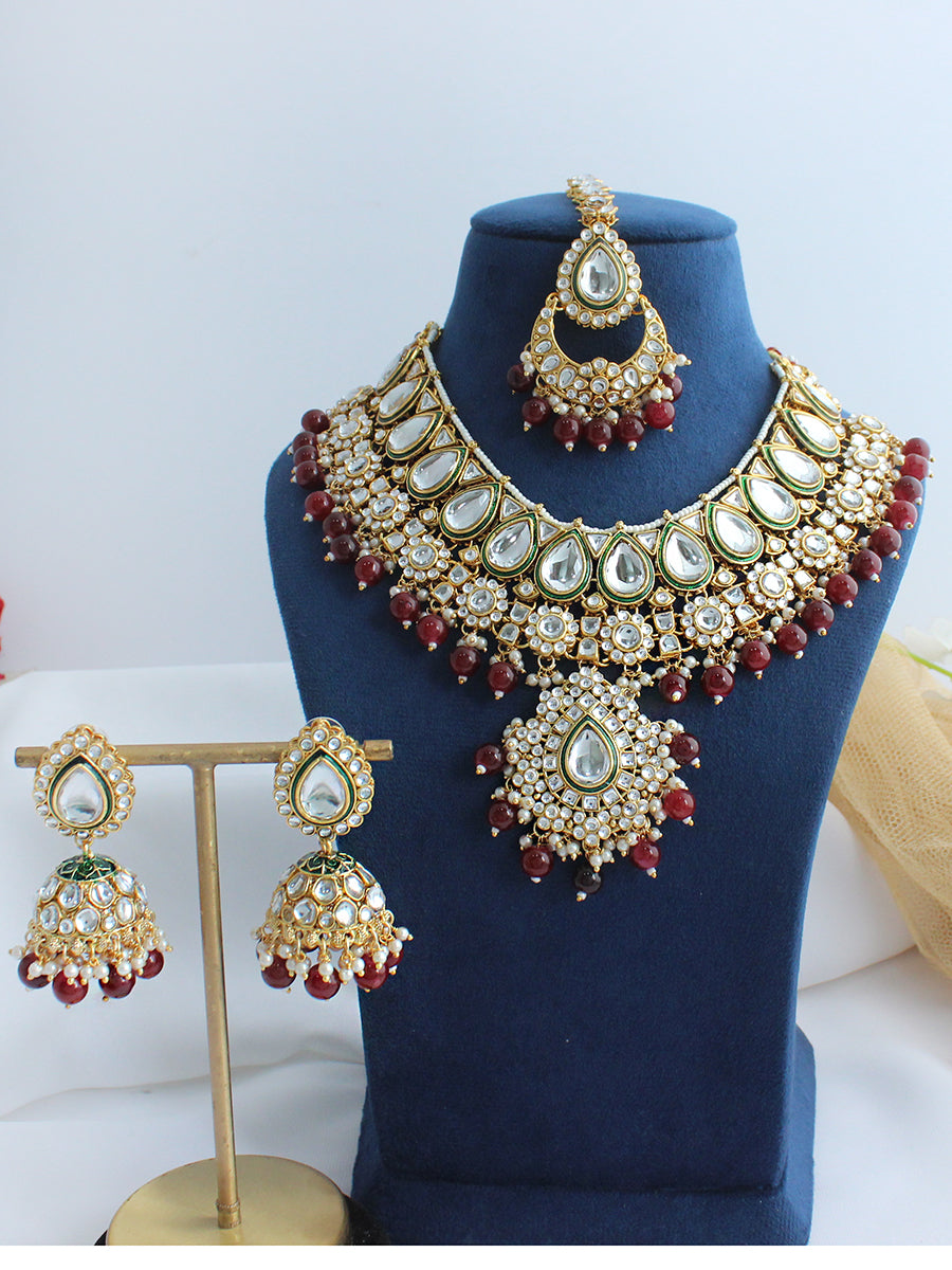Sharvika Bib Necklace Set