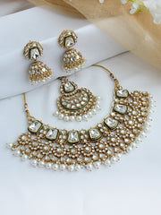 Aishwarya Necklace Set-Pearl