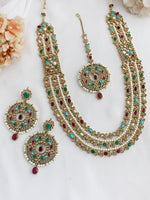 Sumaya Layered Necklace Set-Multicolor