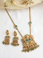 Urjita Pendant Necklace Set-Mint Green