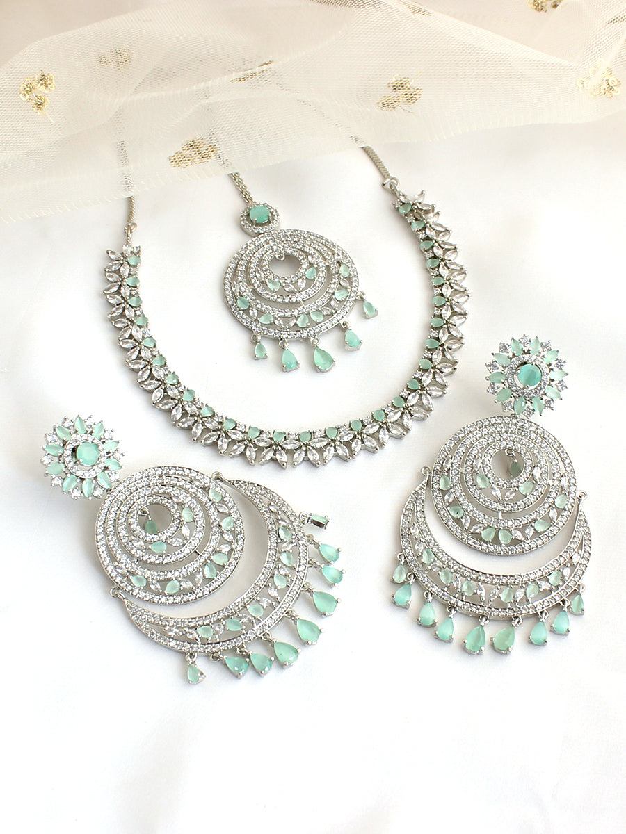 Omaira Necklace Set-Mint Green
