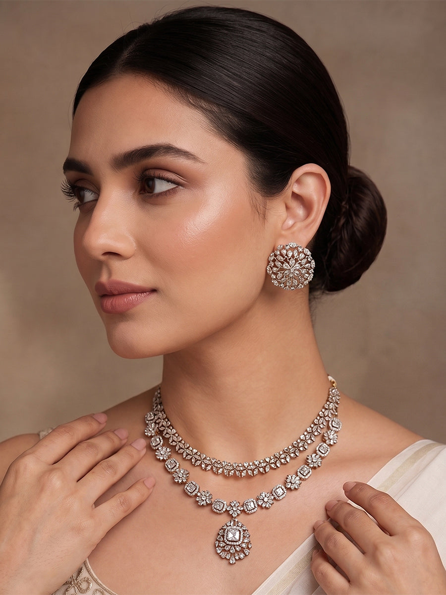 Aania Layered Necklace Set-Gold