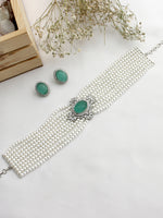 Alina Choker Necklace Set-Mint Green