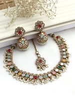 Bani Mirror Necklace Set-Multicolor