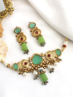 Maya Choker Necklace Set-Mint Green
