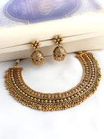 Vaibhavi Bib Necklace Set-Gold