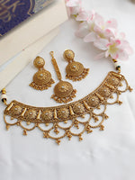 Mahika Choker Necklace Set-Gold