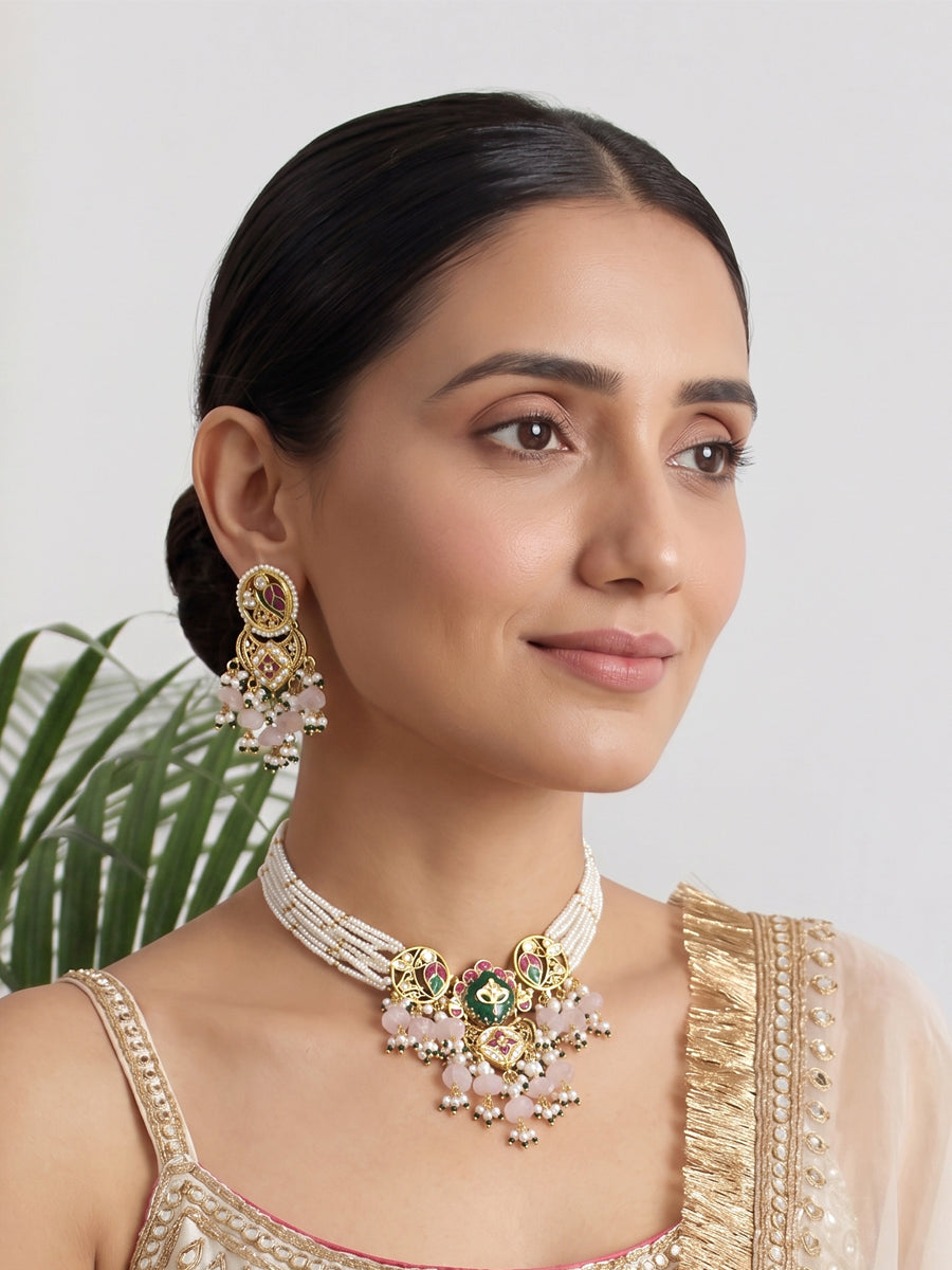 Shruti Necklace  Set-Multicolor