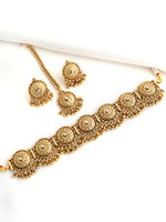 Ambika Choker Necklace Set-Gold