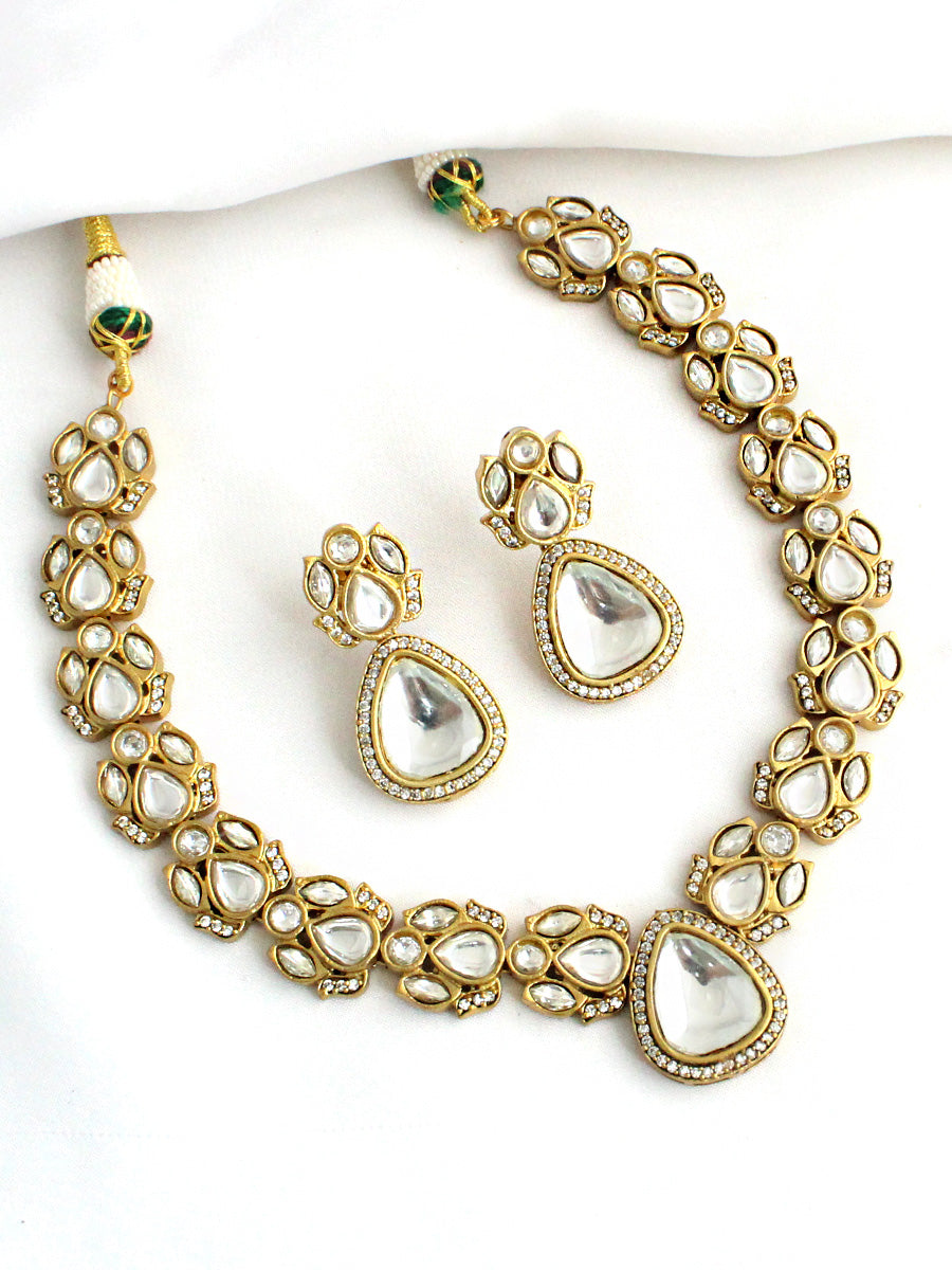 Mihira Necklace Set-Gold