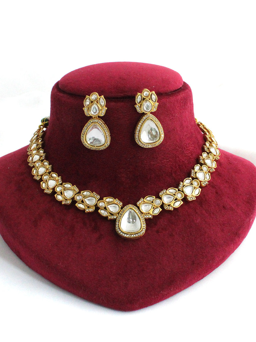 Mihira Necklace Set-Gold