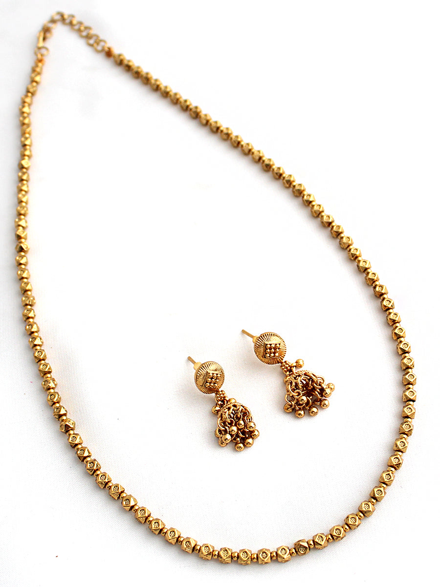 Aditri Mala Necklace Set-Gold