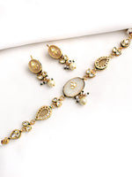 Veda Choker Necklace Set-Ivory