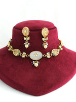 Veda Choker Necklace Set-Ivory