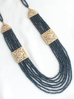 Saima Layered Necklace-Navy Blue