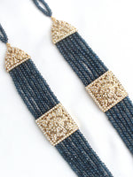 Saima Layered Necklace-Navy Blue