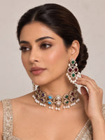 Mehru Jadau Choker Necklace Set