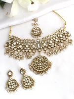 Nishika Choker Necklace Set-Gold