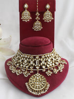 Nishika Choker Necklace Set-Gold