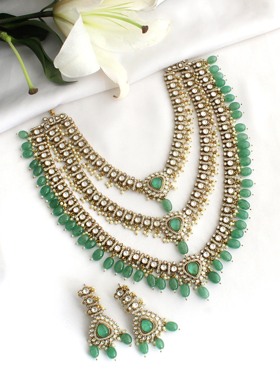 Miarsa Layered Necklace Set-Mint Green