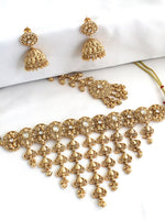 Tanishri Choker Necklace Set-Gold