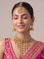 Tanishri Choker Necklace Set-Gold