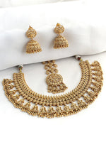 Chitra Bib Necklace Set-Gold