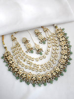 Yashvi Layered Necklace Set-Mint Green