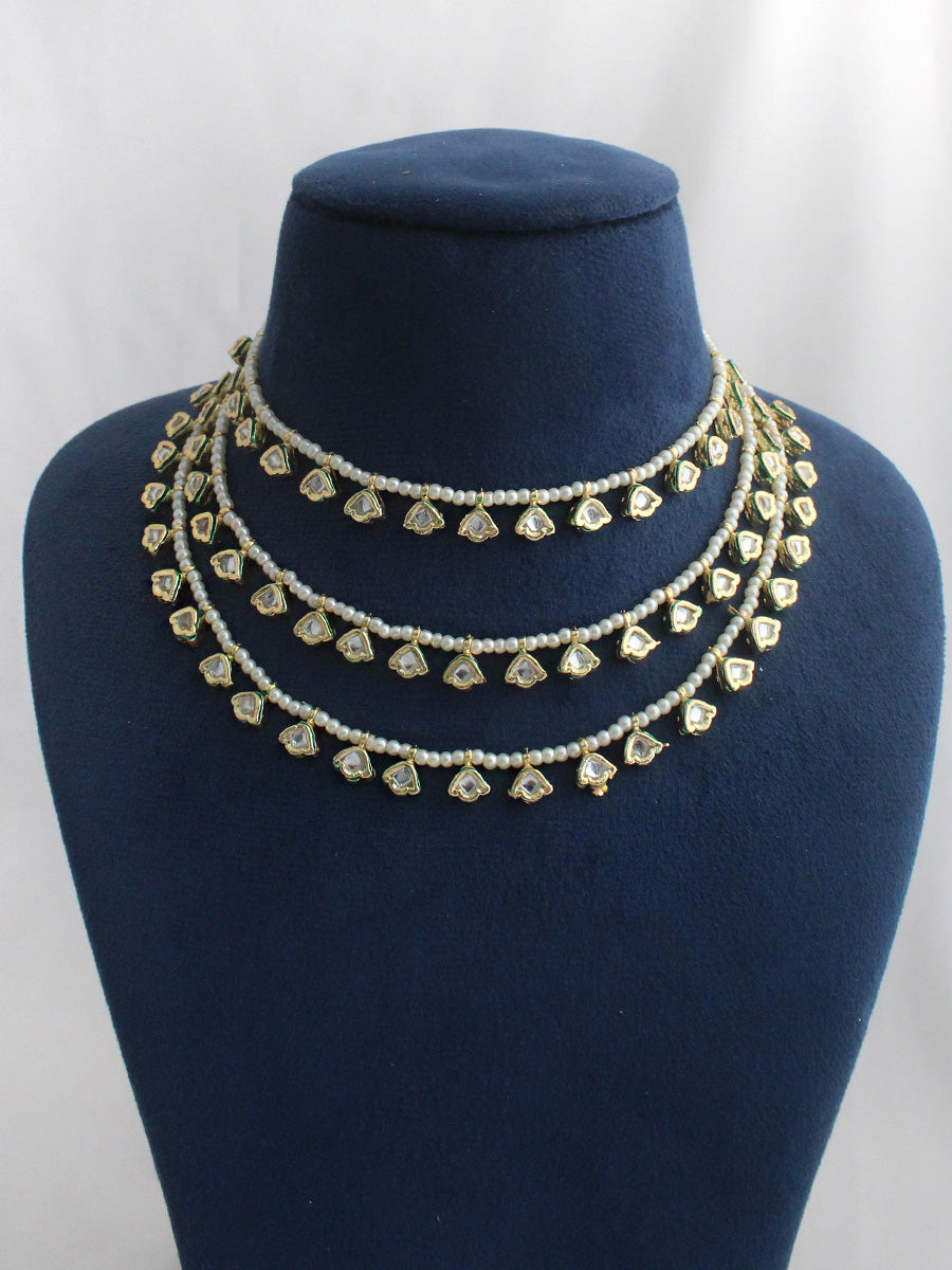 Yashvi Layered Necklace Set-Mint Green
