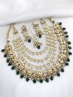 Yashvi Layered Necklace Set-Green