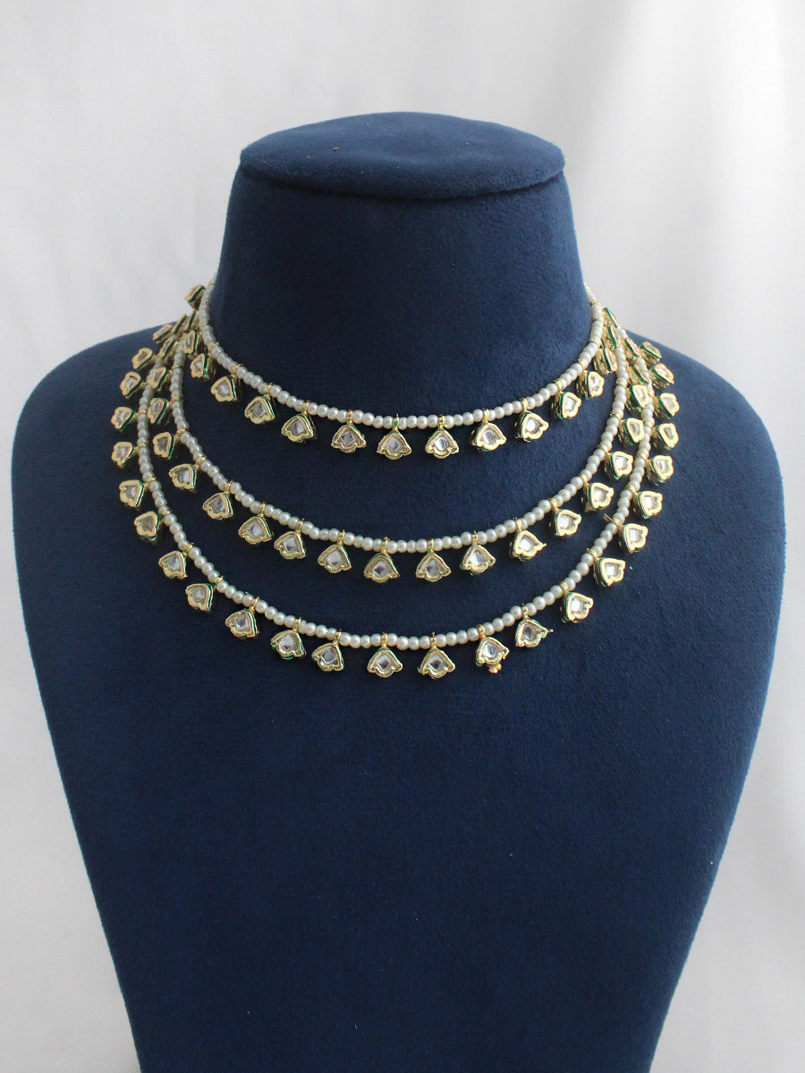 Yashvi Layered Necklace Set-Green