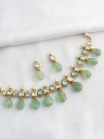 Kritya Choker Necklace Set-Mint Green