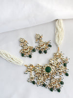 Rushali Necklace Set-Green