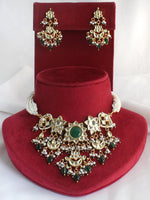 Rushali Necklace Set-Green