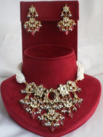Rushali Necklace Set-Maroon
