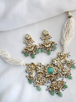 Rushali Necklace Set-Mint Green