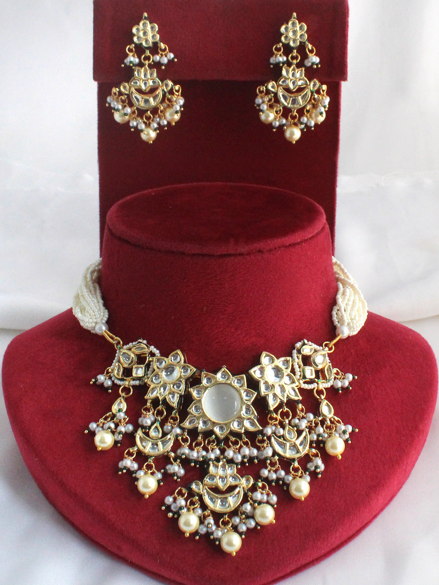 Rushali Necklace Set-Ivory